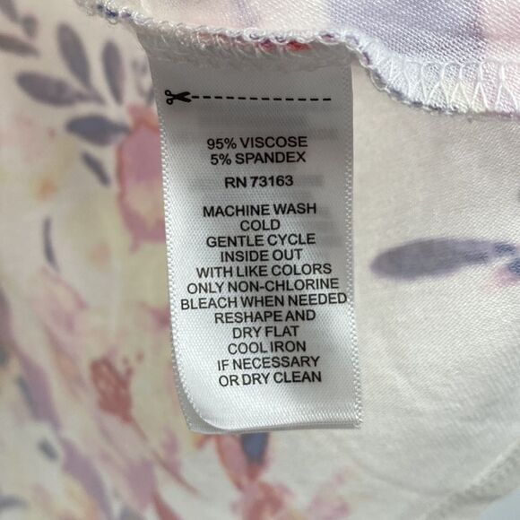 3For$20 Cupio Front Angeled Longsleeve Top White/Pink/Purple/Yellow size Small - Picture 5 of 6